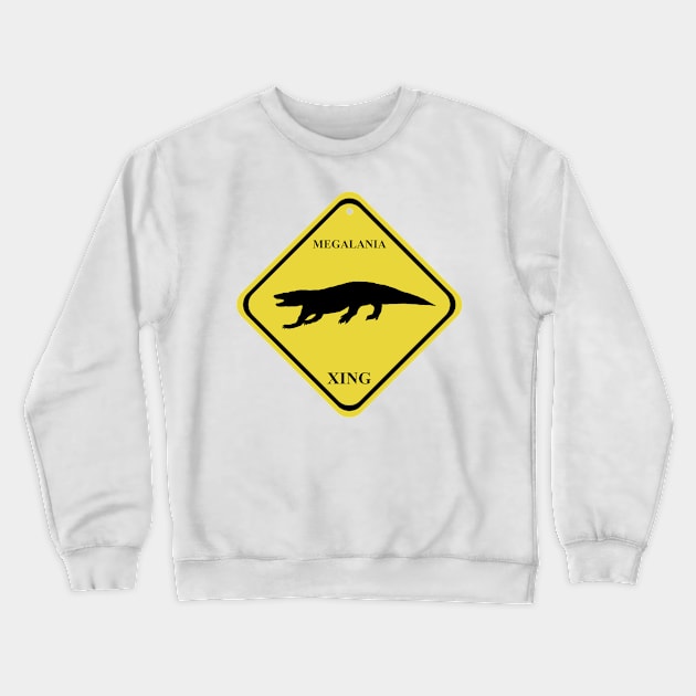 Megalania XING Crewneck Sweatshirt by WSnyder Paleo Designs